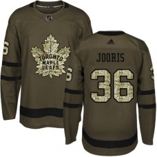 Men Adidas Toronto Maple Leafs #36 Josh Jooris Authentic Green Salute to Service NHL Jersey