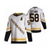 Men Pittsburgh Penguins #58 Kris Letang White 2020-21 Reverse Retro Alternate Hockey Stitched Jersey