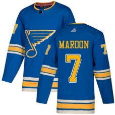 Men Adidas St. Louis Blues #7 Patrick Maroon Authentic Navy Blue Alternate NHL Jersey