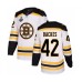 Men Boston Bruins #42 David Backes Authentic White Away 2019 Stanley Cup Final Bound Hockey Jersey