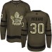 Men Adidas Toronto Maple Leafs #30 Calvin Pickard Authentic Green Salute to Service NHL Jersey