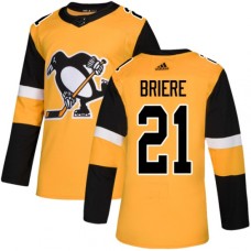 Men Adidas Pittsburgh Penguins #21 Michel Briere Premier Gold Alternate NHL Jersey