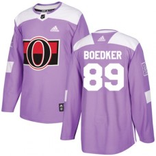 Men Adidas Ottawa Senators #89 Mikkel Boedker Authentic Purple Fights Cancer Practice NHL Jersey