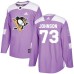 Men Adidas Pittsburgh Penguins #73 Jack Johnson Authentic Purple Fights Cancer Practice NHL Jersey