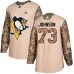 Men Adidas Pittsburgh Penguins #73 Jack Johnson Authentic Camo Veterans Day Practice NHL Jersey