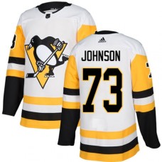 Men Adidas Pittsburgh Penguins #73 Jack Johnson Authentic White Away NHL Jersey