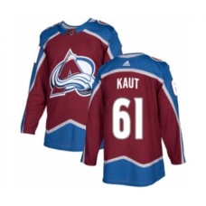 Men Adidas Colorado Avalanche #61 Martin Kaut Authentic Burgundy Red Home NHL Jersey