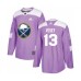 Men Buffalo Sabres #13 Jimmy Vesey Authentic Purple Fights Cancer Practice Hockey Stitched Jersey