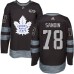 Men Adidas Toronto Maple Leafs #78 Rasmus Sandin Authentic Black 1917-2017 100th Anniversary NHL Jersey