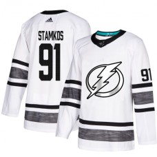 Men Adidas Tampa Bay Lightning #91 Steven Stamkos White 2019 All-Star Game Parley Authentic Stitched NHL Jersey