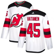 Men Adidas New Jersey Devils #45 Sami Vatanen Authentic White Away NHL Jersey