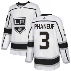 Men Adidas Los Angeles Kings #3 Dion Phaneuf Authentic White Away NHL Jersey