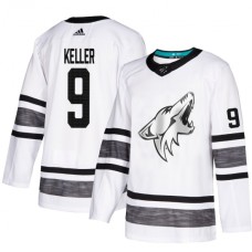 Men Adidas Arizona Coyotes #9 Clayton Keller White 2019 All-Star Game Parley Authentic Stitched NHL Jersey