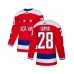 Men Washington Capitals #28 Brendan Leipsic Authentic Red Alternate Hockey Stitched Jersey