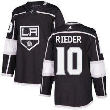 Men Adidas Los Angeles Kings #10 Tobias Rieder Authentic Black Home NHL Jersey