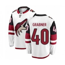 Men Arizona Coyotes #40 Michael Grabner Authentic White Away Fanatics Branded Breakaway NHL Jersey