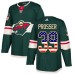 Men Adidas Minnesota Wild #39 Nate Prosser Authentic Green USA Flag Fashion NHL Jersey