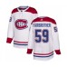 Men Montreal Canadiens #59 Gianni Fairbrother Authentic White Away Hockey Stitched Jersey