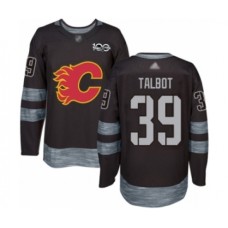 Men Calgary Flames #39 Cam Talbot Authentic Black 1917-2017 100th Anniversary Hockey Stitched Jersey