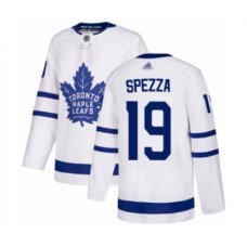 Men Toronto Maple Leafs #19 Jason Spezza Authentic White Away Hockey Stitched Jersey