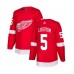 Men Adidas Detroit Red Wings #5 Nicklas Lidstrom Red Home Authentic Stitched NHL Jersey