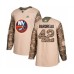 Men New York Islanders #42 Cole Bardreau Authentic Camo Veterans Day Practice Hockey Stitched Jersey