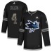 Men Adidas San Jose Sharks #4 Brenden Dillon Black Authentic Classic Stitched NHL Jersey