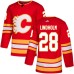 Men Adidas Calgary Flames #28 Elias Lindholm Red Alternate Authentic Stitched NHL Jersey