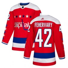 Men Adidas Washington Capitals #42 Martin Fehervary Authentic Red Alternate NHL Jersey