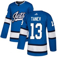 Men Adidas Winnipeg Jets #13 Brandon Tanev Authentic Blue Alternate NHL Jersey