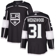 Men Adidas Los Angeles Kings #31 Scott Wedgewood Authentic Black Home NHL Jersey