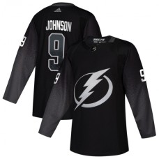 Men Tampa Bay Lightning #9 Tyler Johnson adidas Alternate Authentic Player Jersey Black