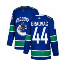 Men Vancouver Canucks #44 Tyler Graovac Authentic Blue Home Hockey Stitched Jersey