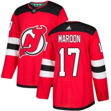 Men Adidas New Jersey Devils #17 Patrick Maroon Authentic Red Home NHL Jersey