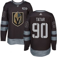 Men Adidas Vegas Golden Knights #90 Tomas Tatar Authentic Black 1917-2017 100th Anniversary NHL Jersey