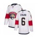 Men Florida Panthers #6 Anton Stralman Authentic White Away Hockey Stitched Jersey