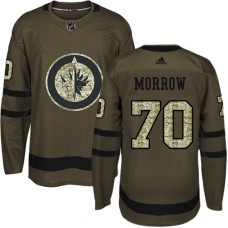 Men Adidas Winnipeg Jets #70 Joe Morrow Premier Green Salute to Service NHL Jersey