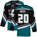 Men Adidas Anaheim Ducks #20 Pontus Aberg Black Teal Alternate Authentic Stitched NHL Jersey