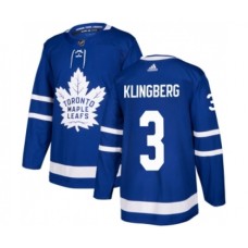 Men Toronto Maple Leafs #3 John Klingberg Blue Stitched Jersey