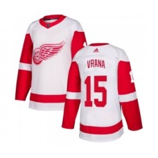 Men Detroit Red Wings #15 Jakub Vrana Adidas Authentic White Stitched Jersey