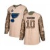 Men St. Louis Blues #10 Brayden Schenn Authentic Camo Veterans Day Practice 2019 Stanley Cup Final Bound Hockey Jersey