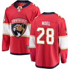 Men Florida Panthers #28 Serron Noel Authentic Red Home Fanatics Branded Breakaway NHL Jersey