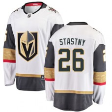 Men Vegas Golden Knights #26 Paul Stastny Authentic White Away Fanatics Branded Breakaway NHL Jersey